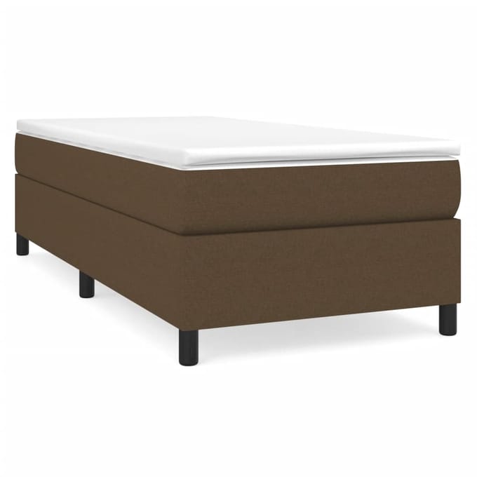 vidaXL - Boxspring - bed - 100x200 - cm - stof - donkerbruin