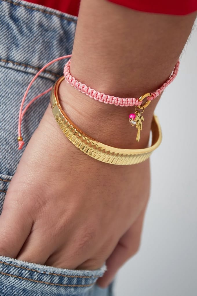Armband met structuur - zilveren kleur