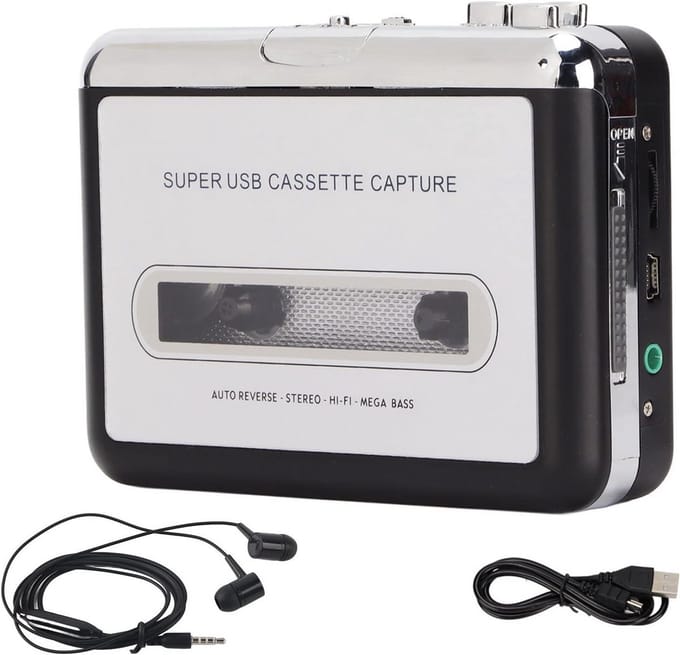 Draagbare USB Cassette naar MP3 Converter - Oude Bandjes Digitaliseren en Terugluisteren