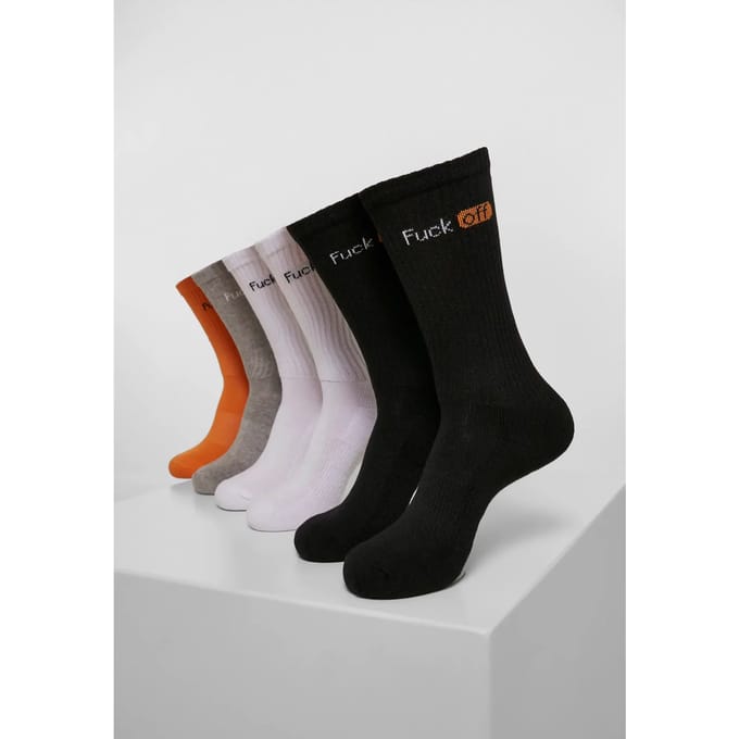 Mister Tee - Fuck Off 6-Pack Sokken - 43/46 - Multicolours