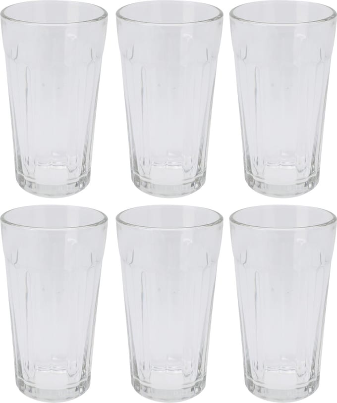 Excellent Houseware longdrinkglazen - 6x - 350 ml - sap/water/mix/drinkglazen