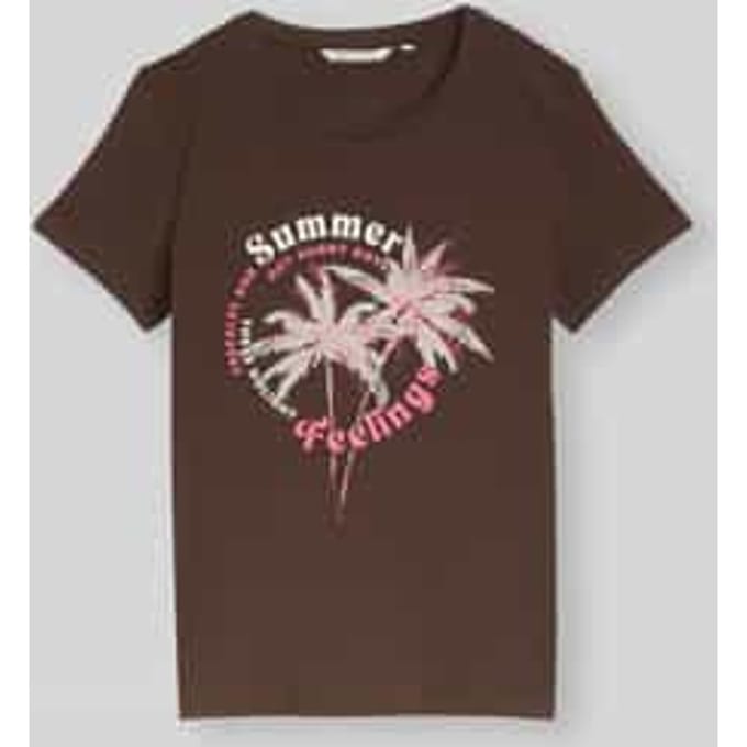 regular fit T-shirt van puur katoen met motiefprint