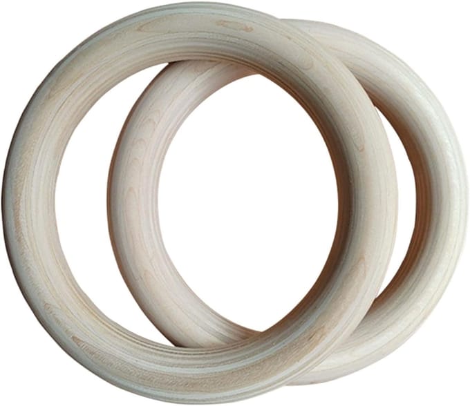 Turnringen Hout - Optrek Grepen - Fitness Training - Ergonomische Handgrepen - 19x19x2.5 cm