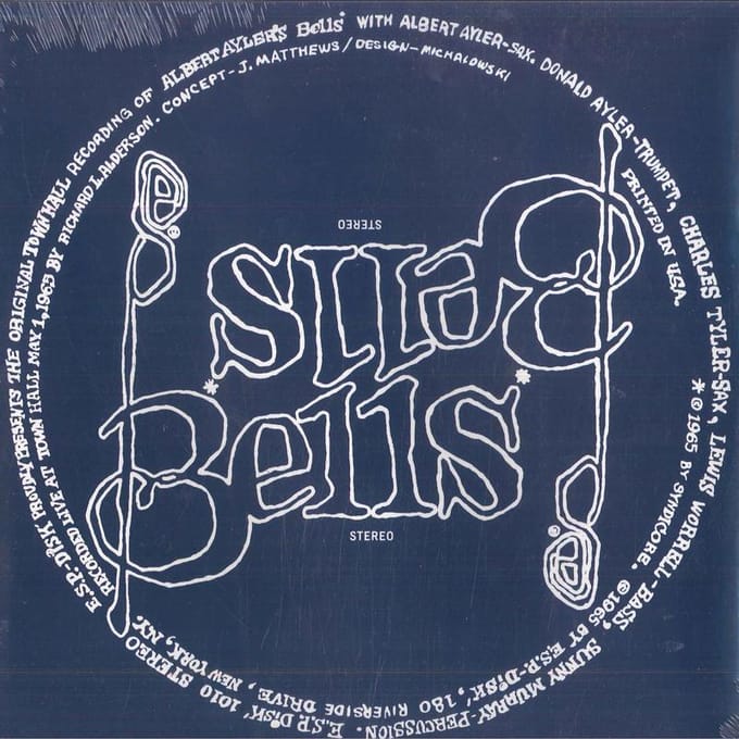 LP Plaat ALBERT AYLER - Bells  ESP1010 ESP-Disk' 2017 VS Jazz gray