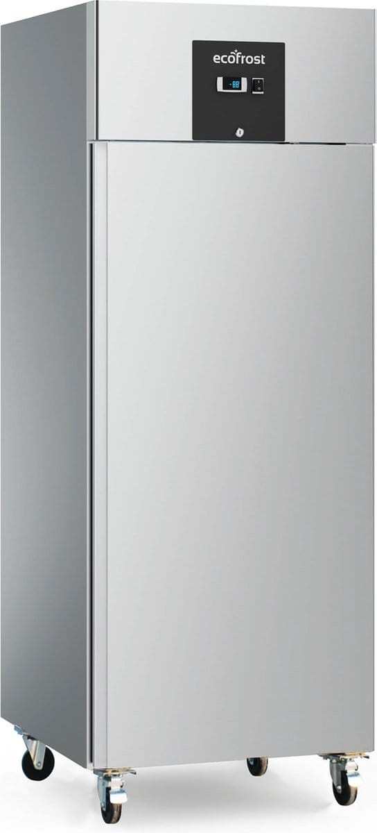 Ecofrost Koelkast - 650L - RVS - -2°C/+8°C - Geforceerd - Wielen - 740x830x2010mm - Horeca Koelkast