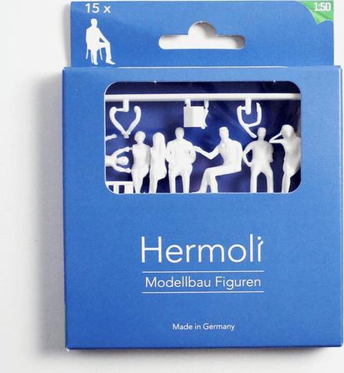 Hermoli Maquettebouw Zittende figuren 1:50 wit 15st