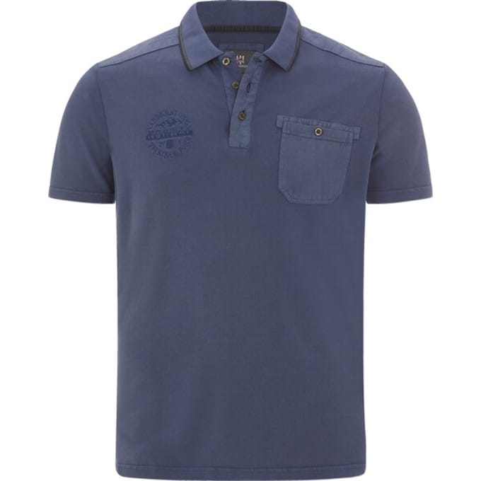 Jan Vanderstorm herren Poloshirt - 68/70 - blauw - Plus Size