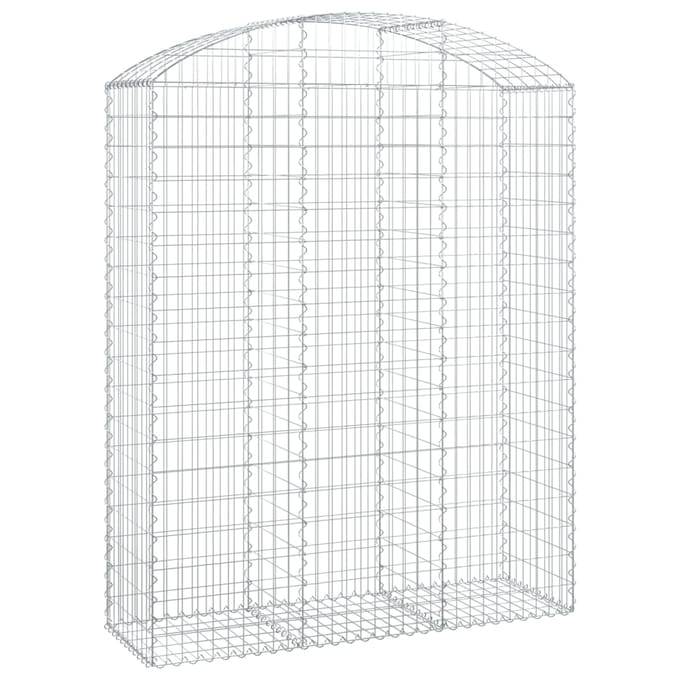 vidaXL - Schanskorf - gewelfd - 150x50x180/200 - cm - gegalvaniseerd - ijzer