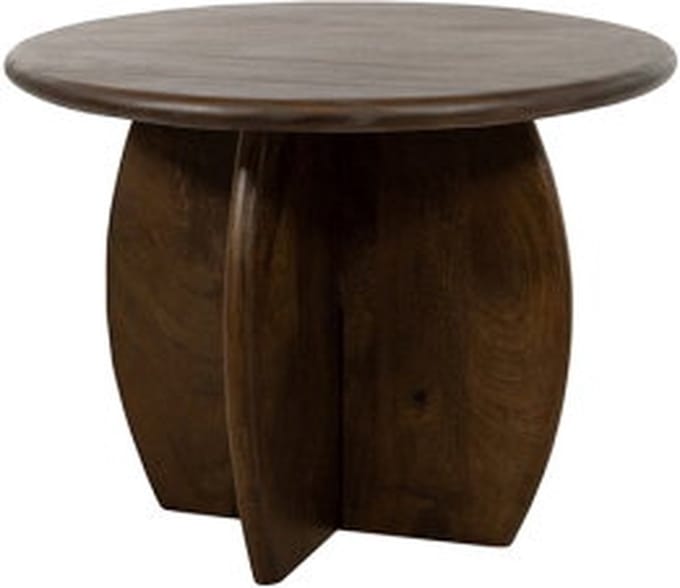 Salontafel Belly rond Ø60 cm mangohout - walnoot