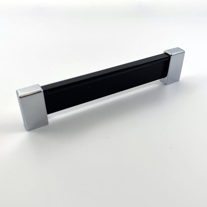 AVENUE decoration meubelgreep - model "Metoo" - 128 mm - chroom / wenge