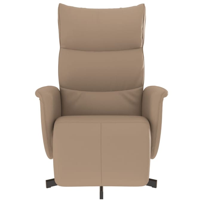 vidaXL - Fauteuil - verstelbaar - met - voetensteun - kunstleer - cappuccinokleur