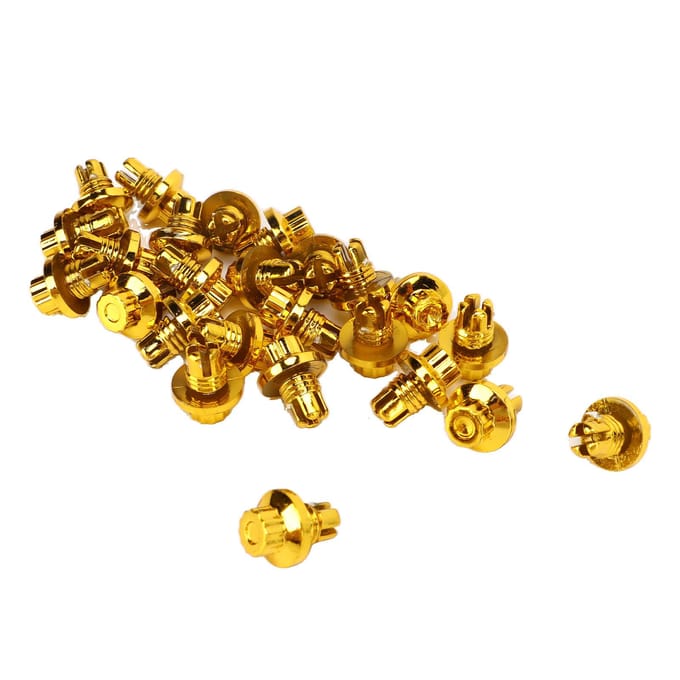Lot de 25 rivets de jante en ABS doré pour jantes de la série AH DS brown