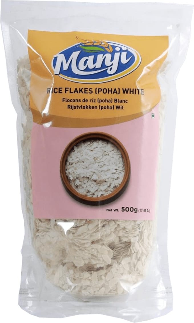 Manji - Witte Rijstvlokken - Poha - 3x 500 g