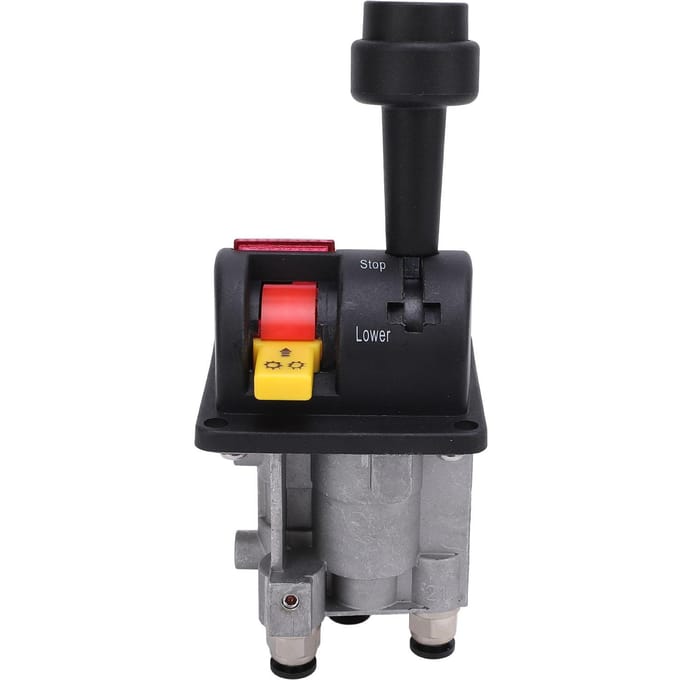 Proportionele Regelventielen 4 Gats Handbediening Vertragingsfunctie Kiepwagenventiel Kipper Hydraulisch Systeem met 4 black