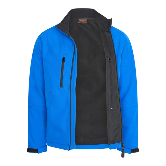 Cappuccino Italia - Heren Outdoorjas Softshell Zip Jacket - Blauw - Maat M
