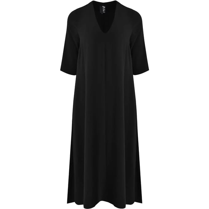 Lange Crêpe Jurk Dames Mat Fashion
