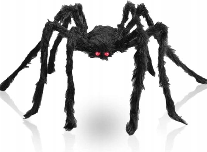 Flexibele XL Harige Zwarte Spin - Grote Spin 50 cm - Halloween Decoratie - Halloween Versiering