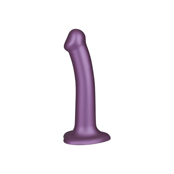 'Soft Silicone Dildo Metallic - Size M', 18 cm