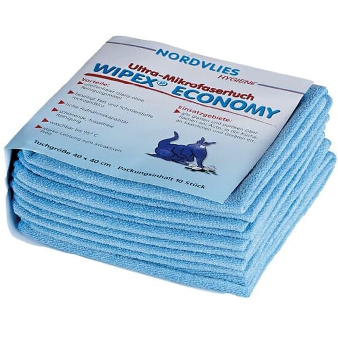 WIPEX microvezeldoek Economy, Afmetingen 400 x 400 mm, 20 stuks