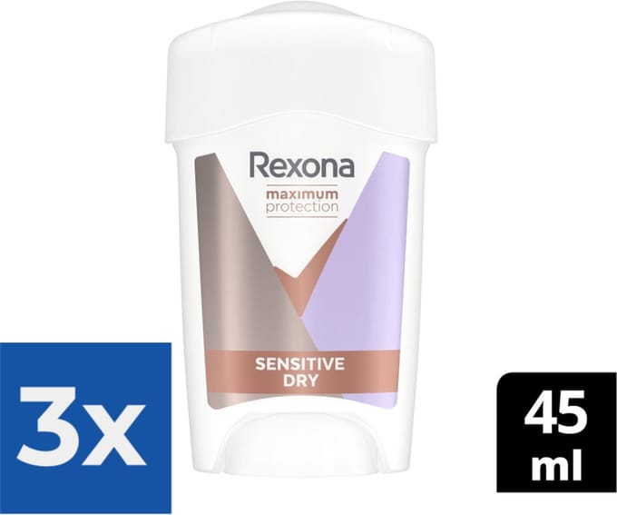 Rexona Maximum Protection - Deodorant - Stick - Sensitive Dry - 45ml x 3