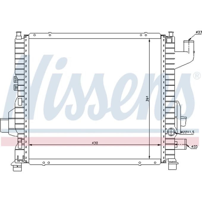 Radiator NISSENS 63837A