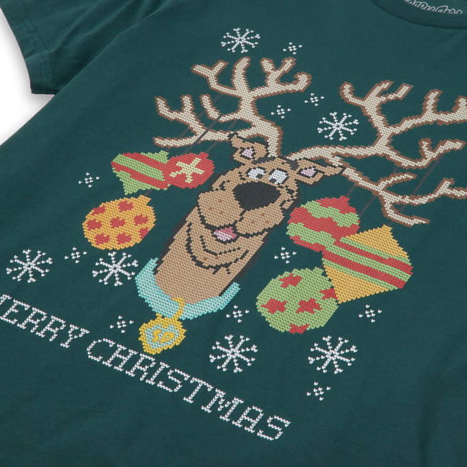 Scooby Doo Men's Christmas T-Shirt - Forest Green - S
