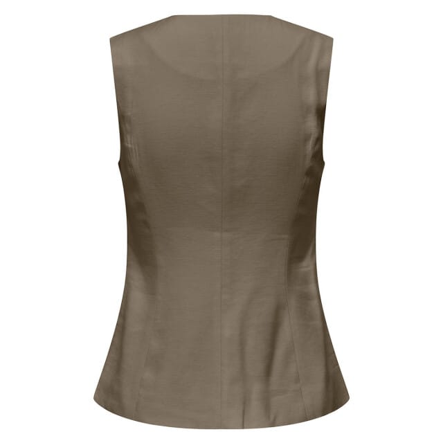 Only groene dames vest   V-hals   Regular fit   Knoopsluiting   Duurzaam   Mouwloos Groen 34