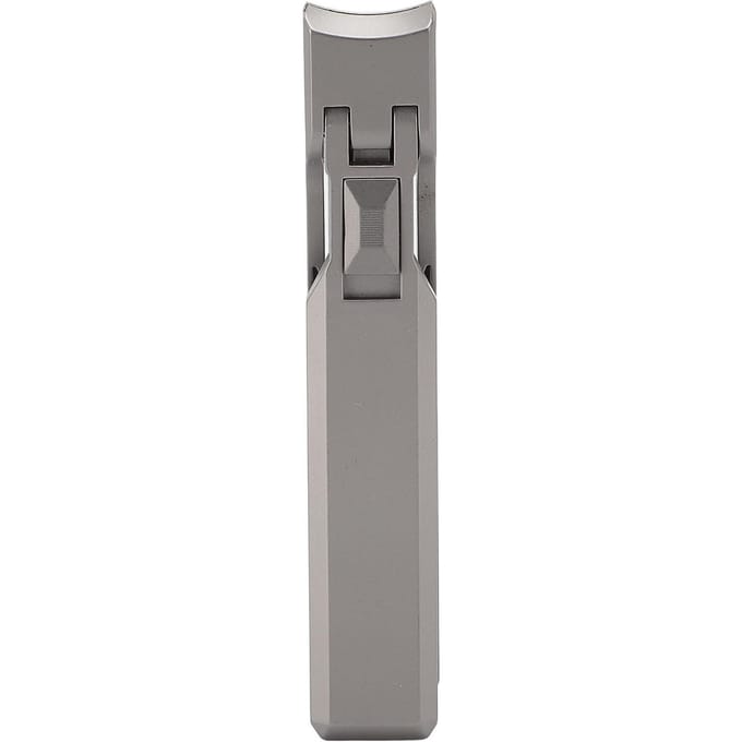 Coupe-ongles en acier inoxydable, ouverture large, bouton-poussoir, anti-éclaboussures, bouche plate gray