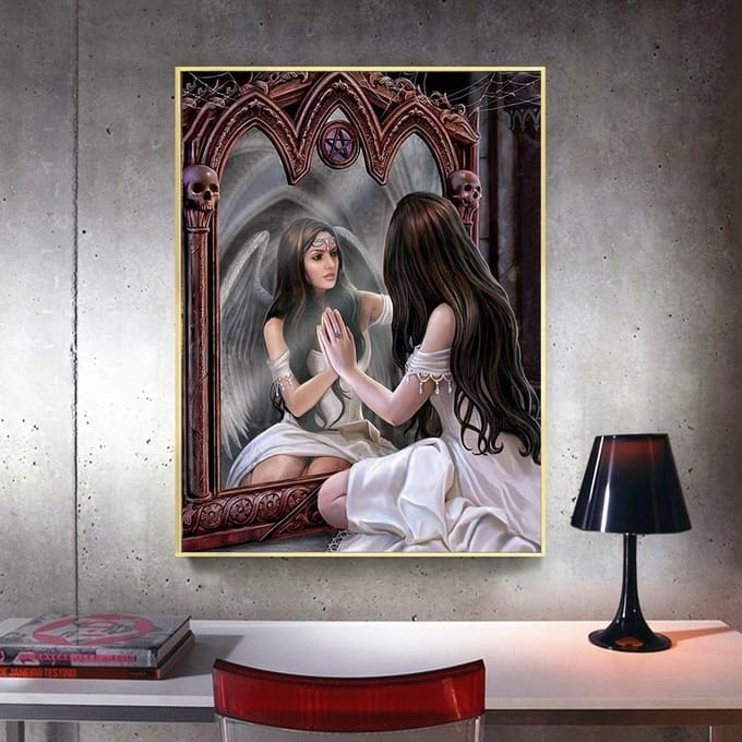 Diamant schilderij prinses diamant borduurwerk volledige weergave meisjes foto van steentjes 20X30 black