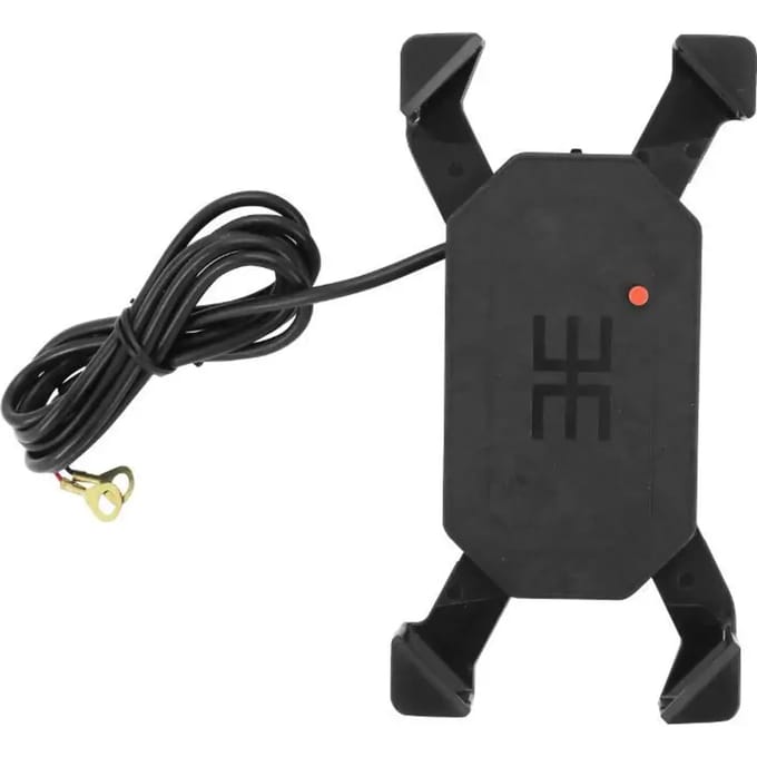 Motor smartphone houder met oplaadaansluiting geleverd met 2 stuurhouders + retro Avoc M3