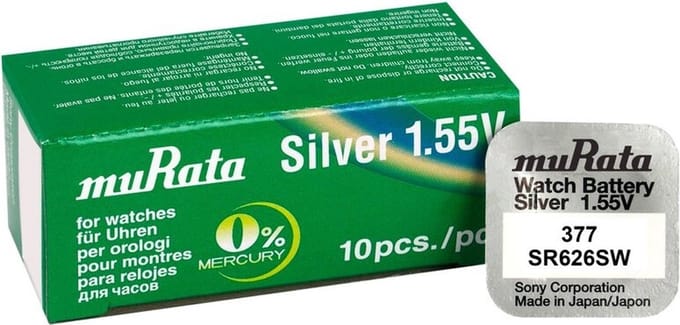 377 horloge batterij SR626SW Murata - 10 stuks