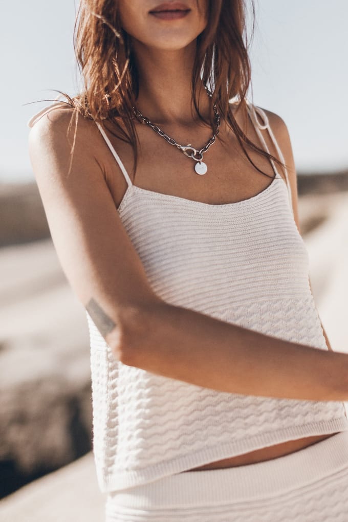 Mikuta The White Crochet Camisole  White Taglia: M | Magliette intime Outlet | Donna | Bianco