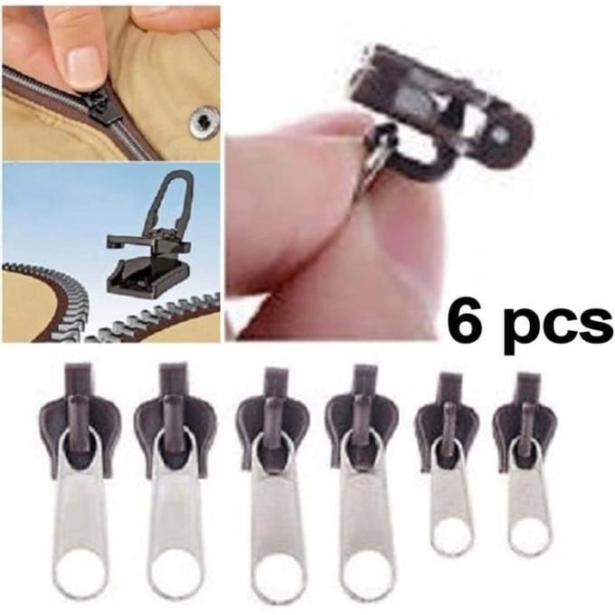 Kit de réparation fermeture éclair - GOTOTOP - 6 pièces - Métal et PVC - Durable et léger