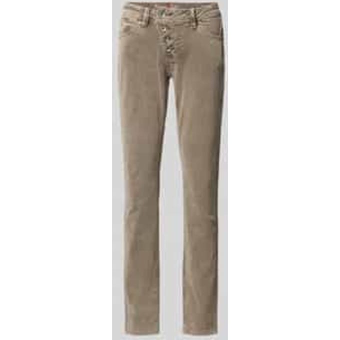 Slim fit corduroy broek van katoenmix