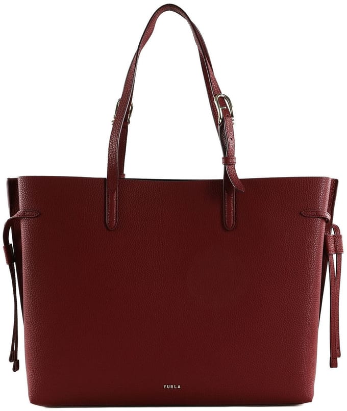FURLA Leren schoudertas shopper Ava Tote Ciliegia d + Nero int donkerrood