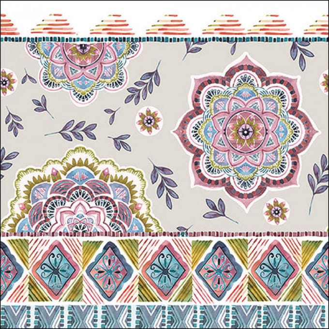 Servetten/ Napkin 33 Boho sand FSC Mix