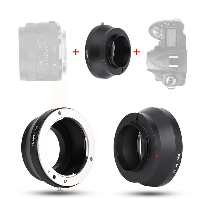 PK-M43 Adapterring voor Pentax PK-lens naar Micro 43-camerabehuizing black
