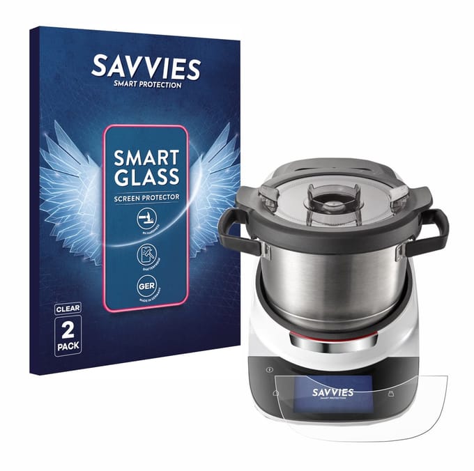 2 Stuks Savvies Screenprotector - geschikt voor Bosch Cookit - beschermfolie glas transparant
