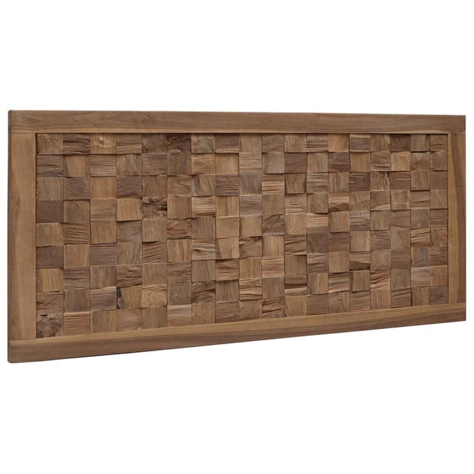 vidaXL - Bed - Hoofdbord - Naturel - Massief - Teakhout