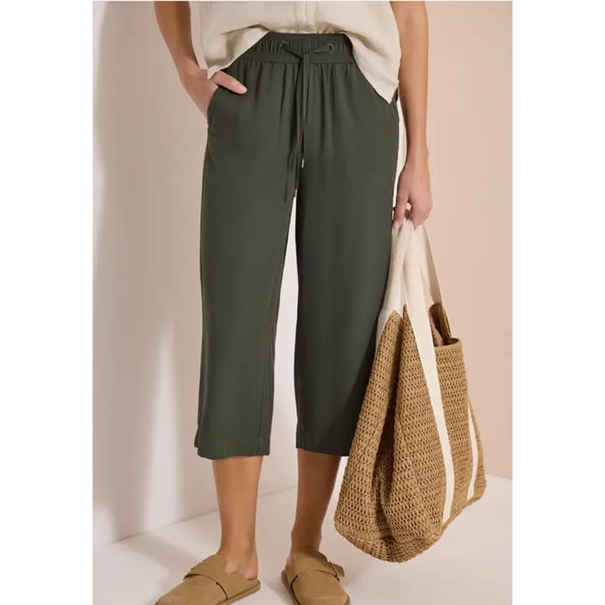 3/4 broek met wijde pijpen in Loose Fit