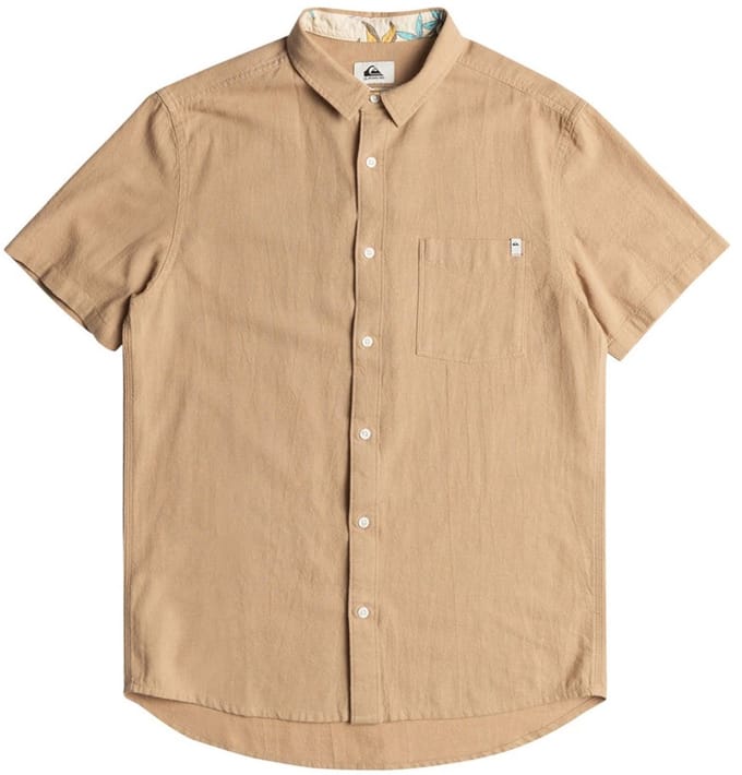 Quiksilver Time Box Overhemd Met Korte Mouwen Beige XS Man