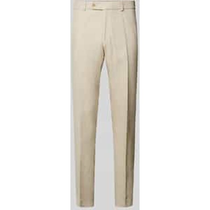 slim fit linnenbroek met wol en met viscose model 'Shiver'