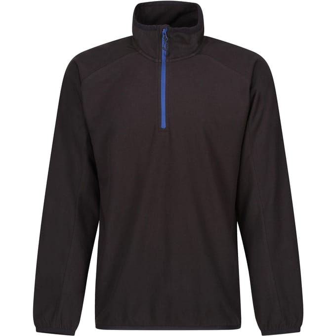 Regatta Heren Navigate Half Zip Fleece (Zwart/Nieuw Royal)