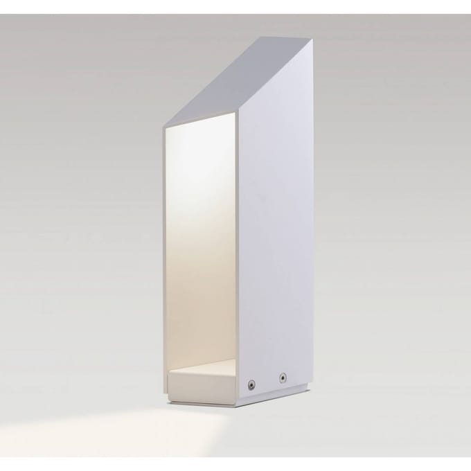 MARSET LED sokkellamp Domus, hoogte 37 cm, wit, aluminium