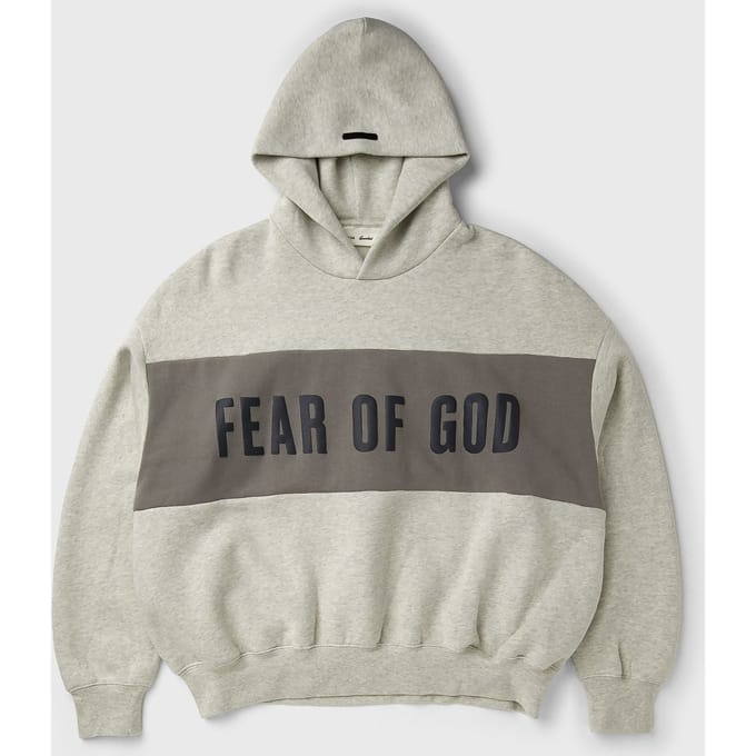 CROPPED RELAXED PANELLED HOODIE