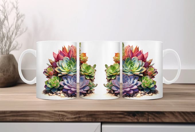 Auqarel koffiemok Cactus 1