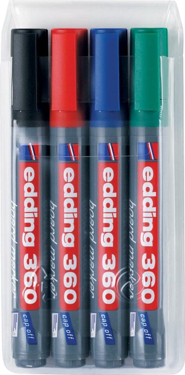 Whiteboardmarker edding 360 rond 1.5-3mm ass | 10 stuks