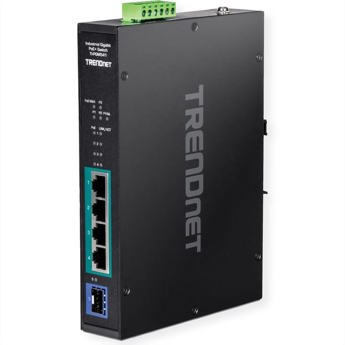 TRENDnet TI-PGM541 - switch -20° - 65°C (-4° - 149°F) - 5 ports - TAA Compliant