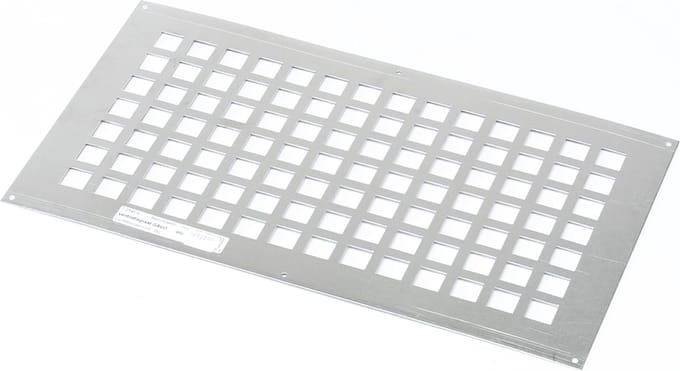 Gavo Ventilatieplaat enkel rij aluminium 25 x 45cm (Prijs per stuk)