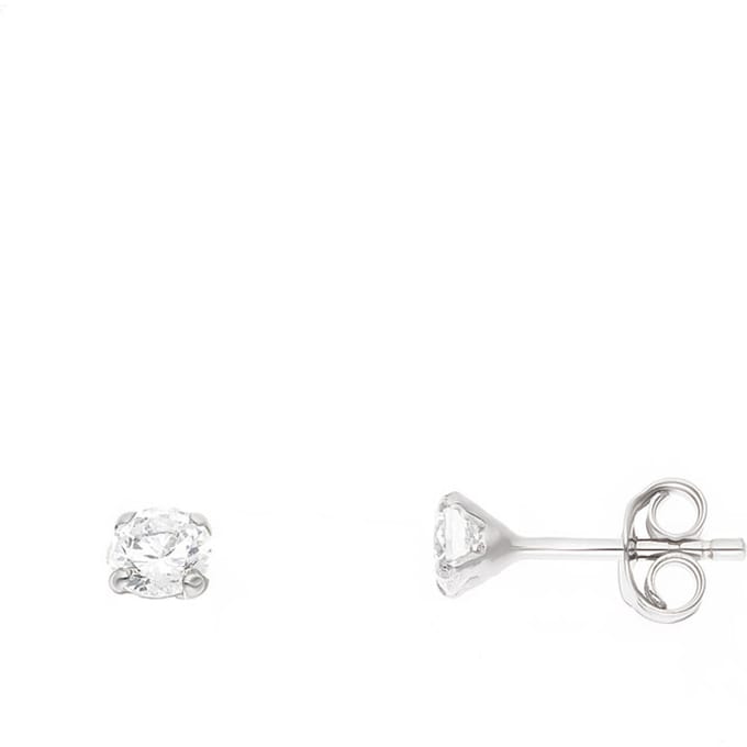 4 mm Zirkoniumoxide Oorchips Set 4 Silver Claws 925 - Eclat 4